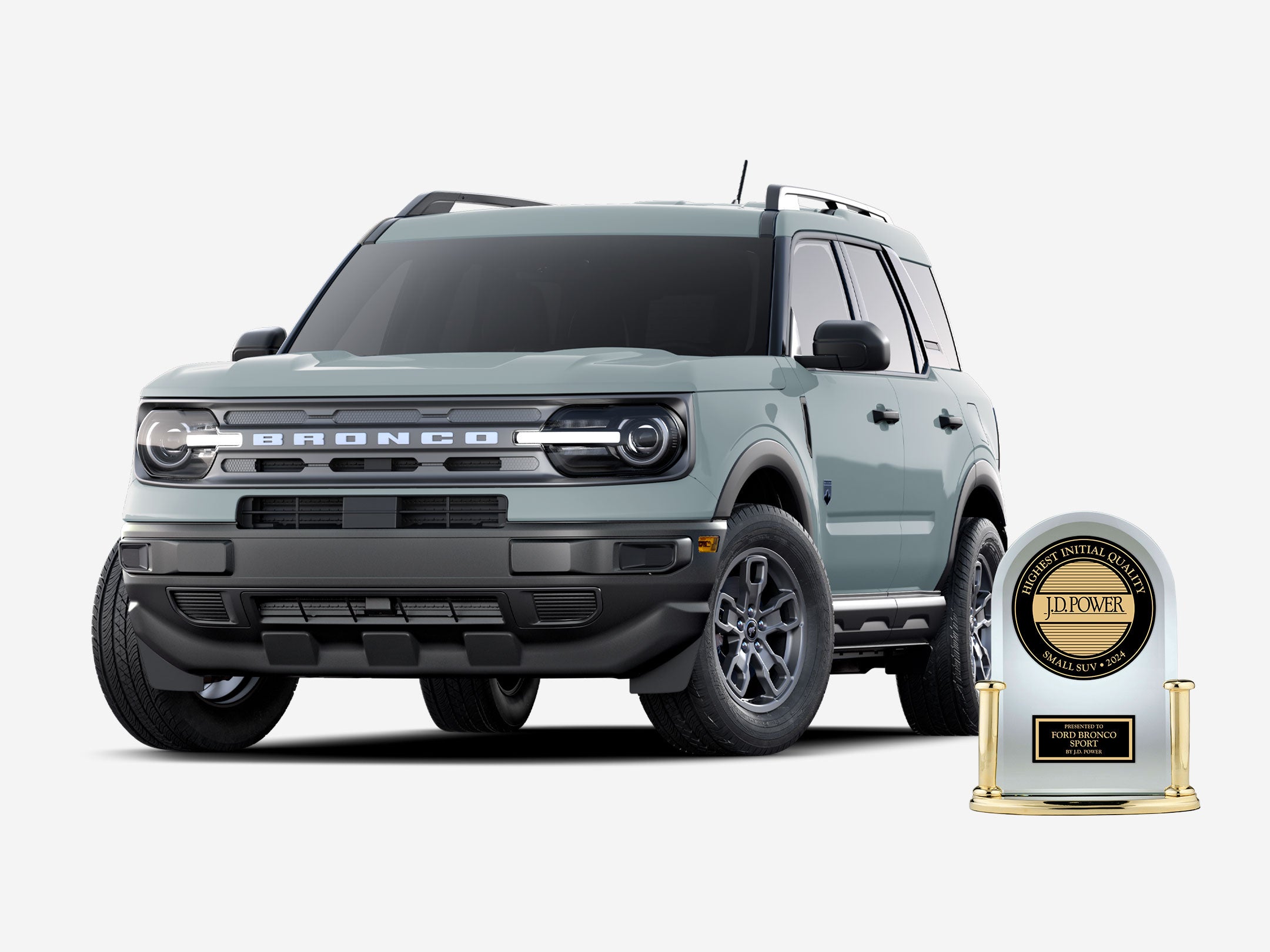 2025 Ford Bronco® Sport next to a JD Power award